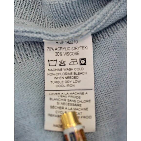 MERSEA Catalina Travel Sweater Oversized Light Blue, Size S/M WITH SNAG FLAW - Picture 13 of 13